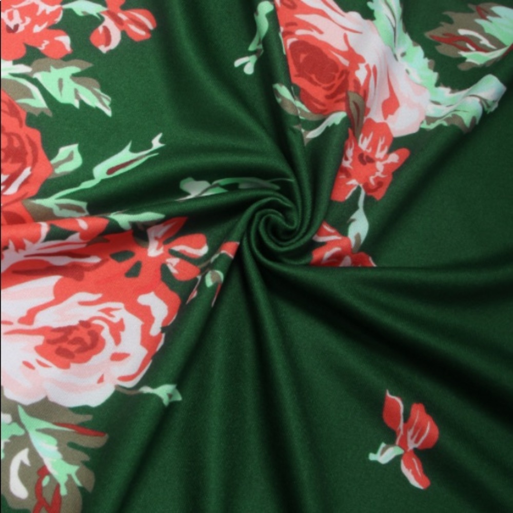 B2G1π Floral Kimono Cardigan Green - Picture 4 of 7