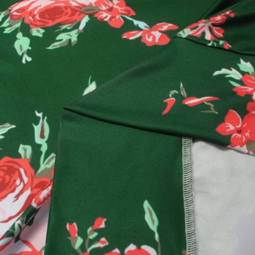 B2G1π Floral Kimono Cardigan Green - Picture 5 of 7