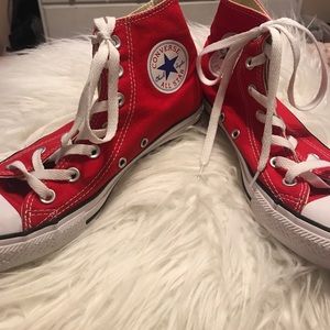 Red high top converse