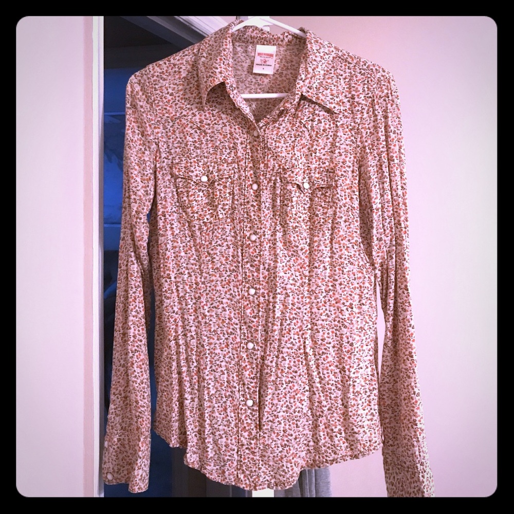 True Religion Pearly Button Western shirt size S