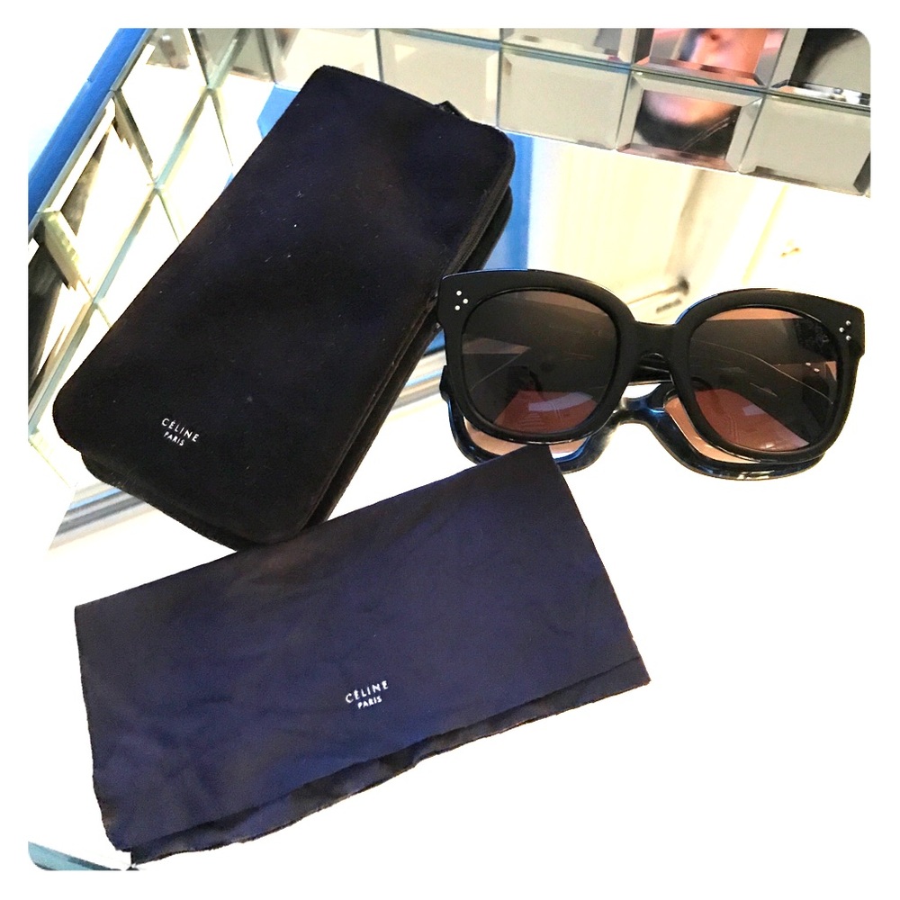 Celine Audrey Sunglasses Black