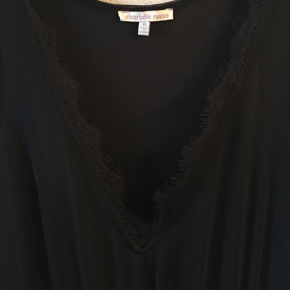 Black romper with sheer mesh overlay - Picture 2 of 3