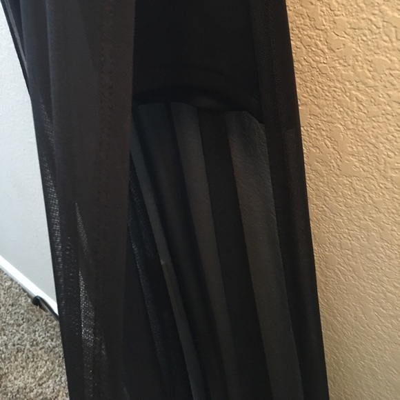 Black romper with sheer mesh overlay - Picture 3 of 3