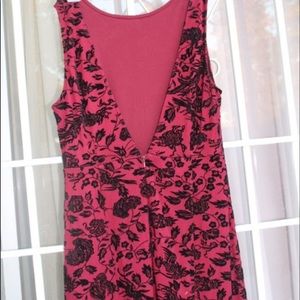 Nice red velvetish rose dress