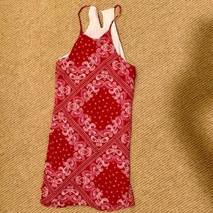 WORN ONCE red patterned mini dress