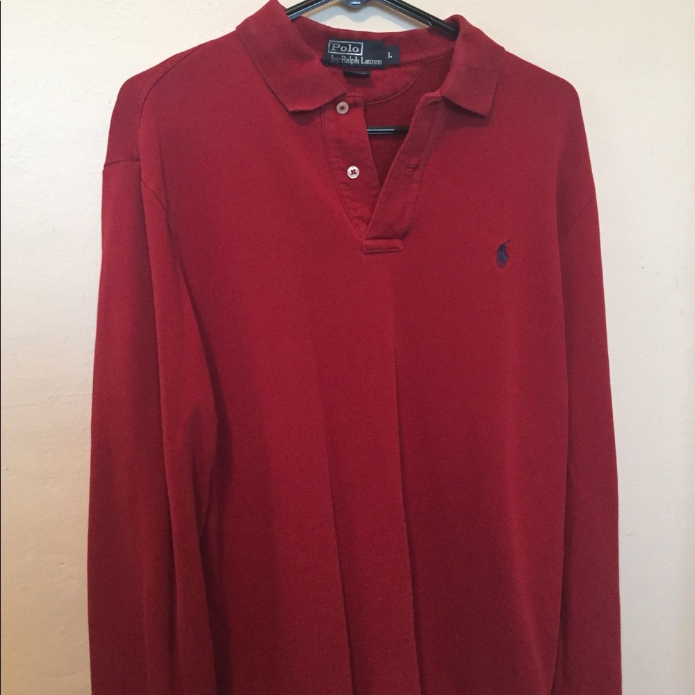 Polo Ralph Lauren long sleeve polo heavy sz L