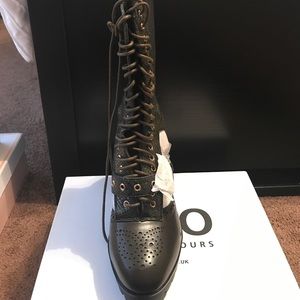 Green and Black Boots