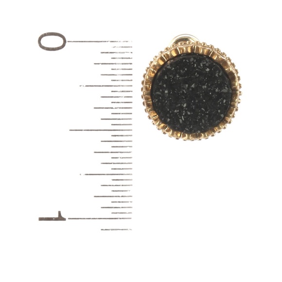 | BLACK DRUZY STUDS | - Picture 5 of 6