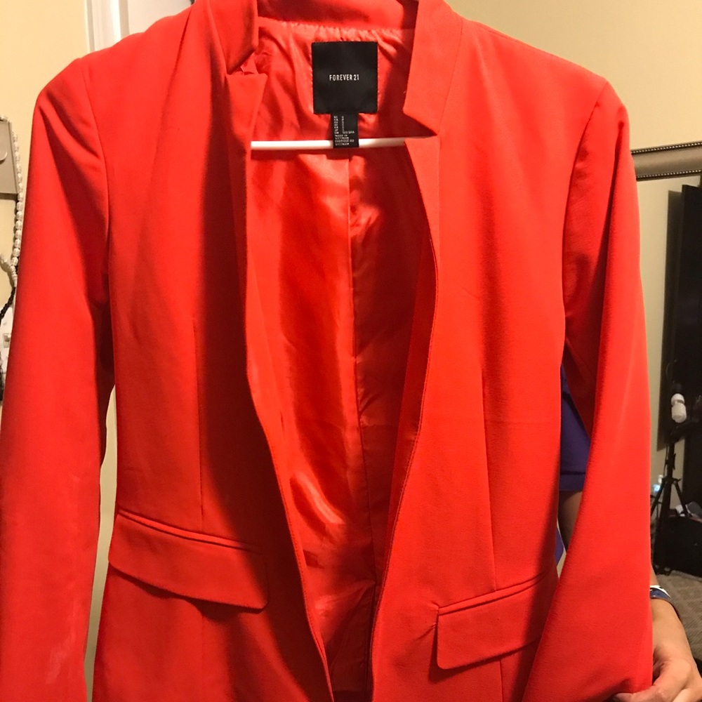Tomato red blazer