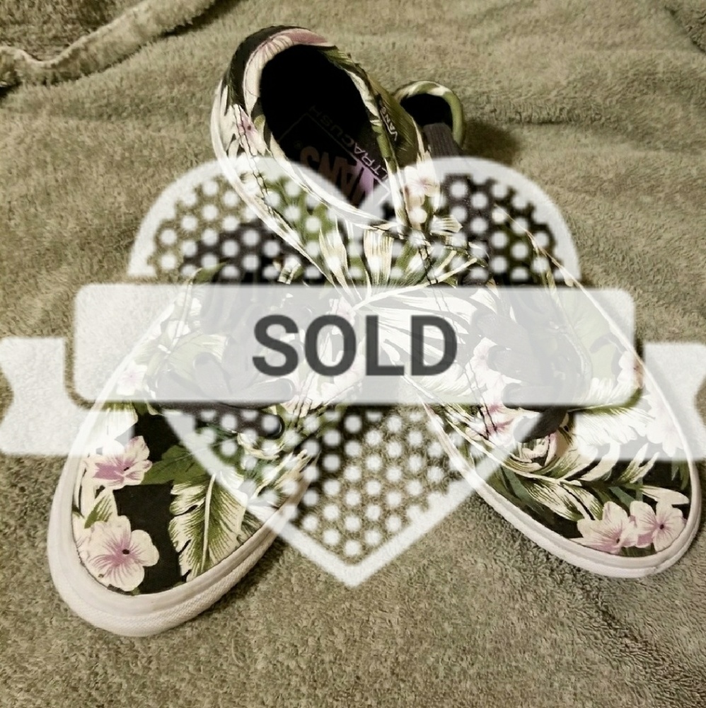 SOLD.     Vans sneakers.  Tropical print