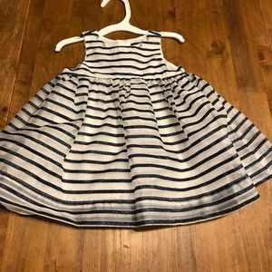 Navy and white striped Gap Dress 3-6 months