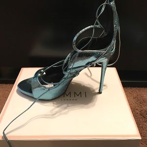 Mermaid Blue Strappy Heels