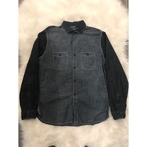 Mens Express Blue Jean Button Down