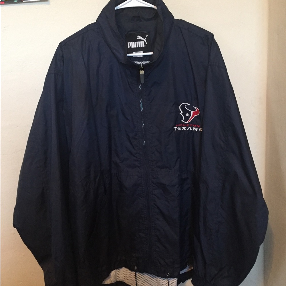 puma Texans windbreaker sz M