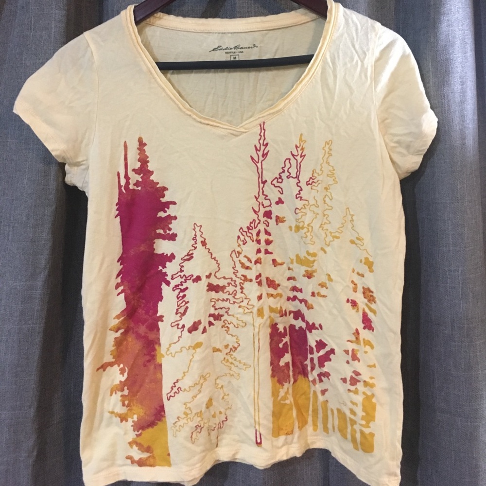 Eddie Bauer roll neck tree tee