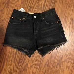 501 Black Denim Shorts NWT