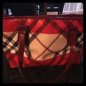 Red Burberry purse