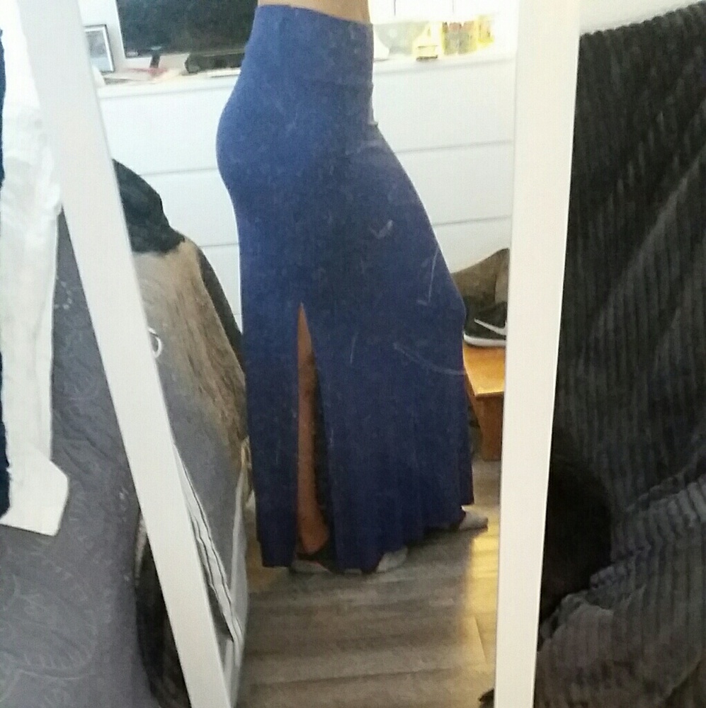 Blue maxi skirt
