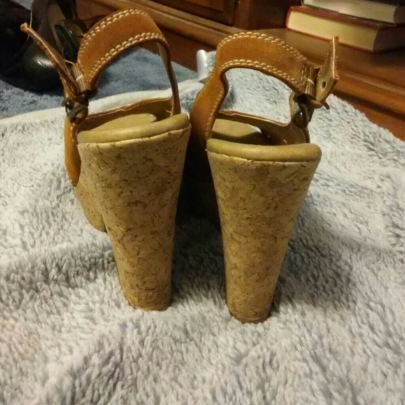 Xhilaration open toe Brown heels - Picture 5 of 7