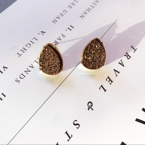 | COPPER DRUZY STUDS | - Picture 2 of 5