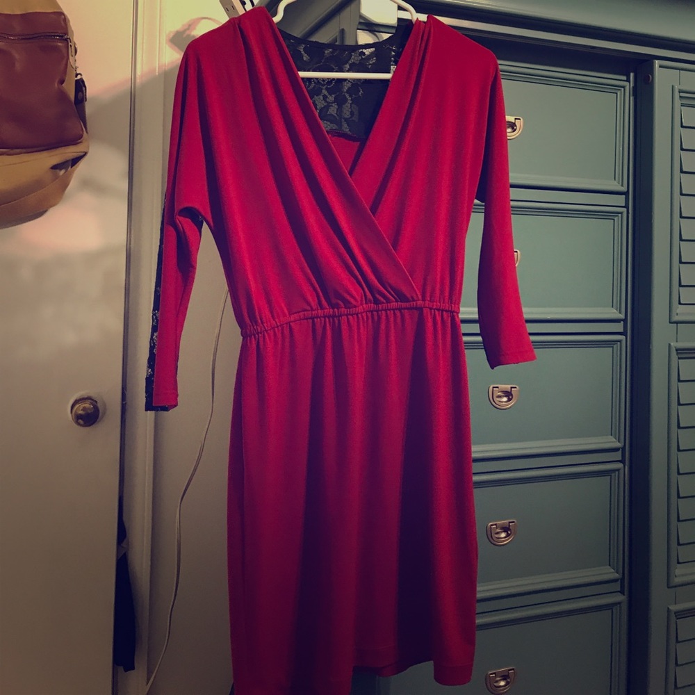 Red date night dress.