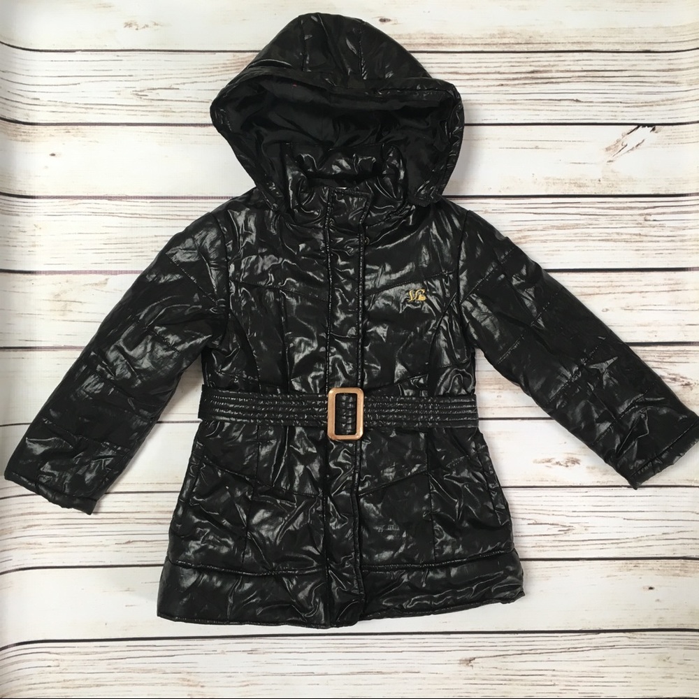 Black Puffy Coat with Belt 🖤