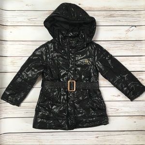 Black Puffy Coat with Belt 🖤