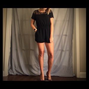 Black Laced Romper