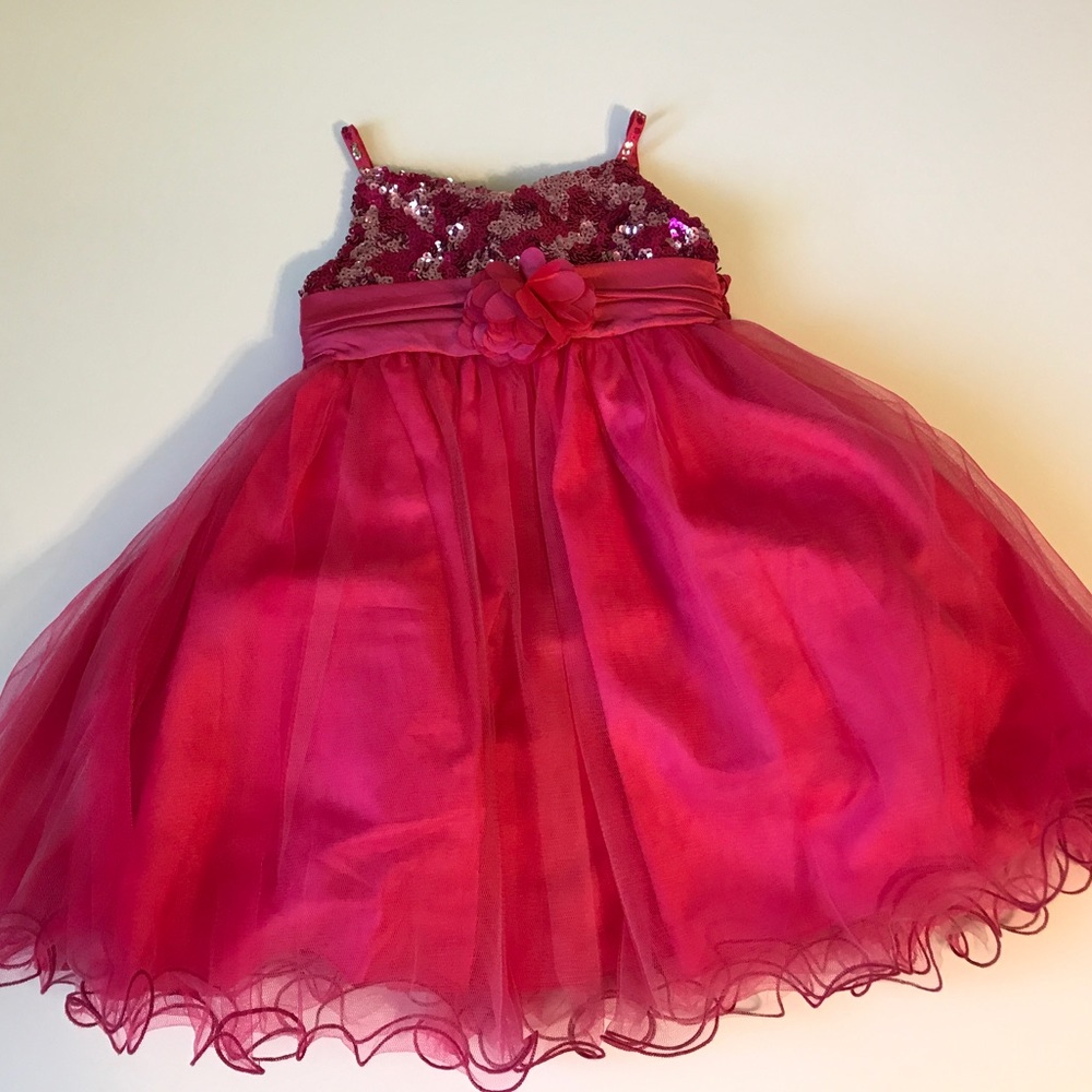Tip Top Pink and Hot Pink Sequin Dress 24 months