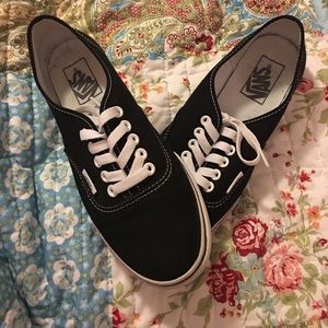 Black and white vans
