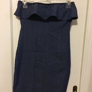 Forever 21 Ruffled Strapless Dress