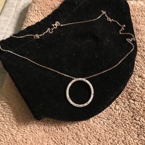 Diamond white gold necklace