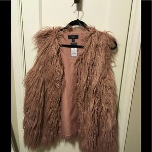 Pink furry-like vest