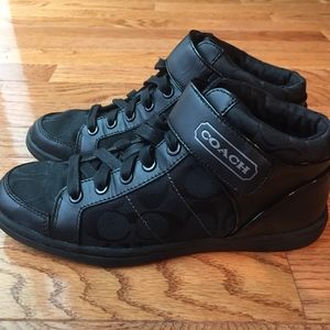 COACH ZOEY ALL BLACK SNEAKERS SIZE 6.5 | WORN ONCE