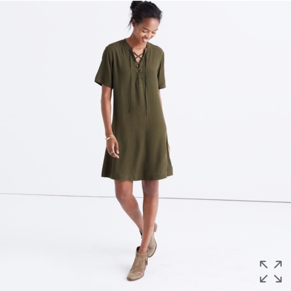 Madewell novela lace up dress