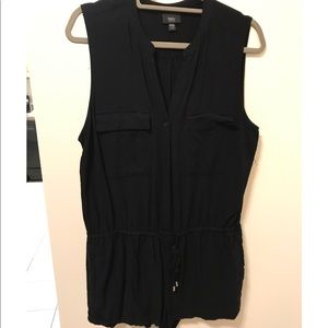 Black Button-Up Romper