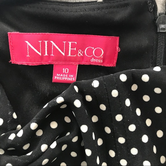 Nine & Co Polka Dot Sheath Dress - Picture 4 of 6
