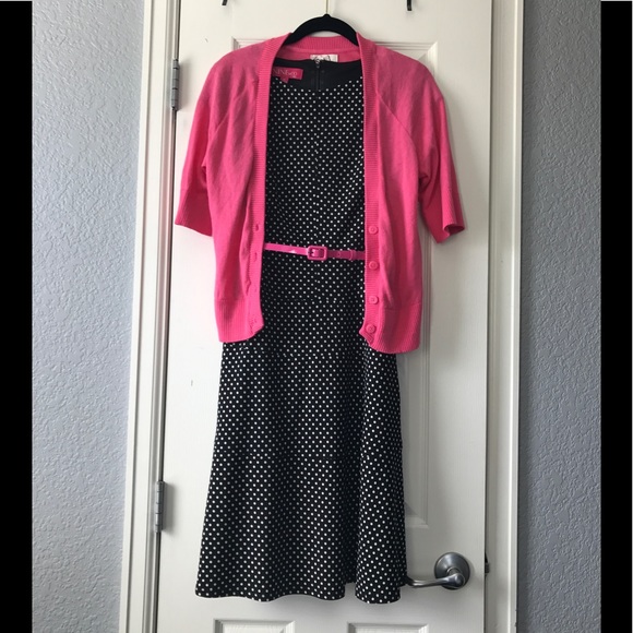 Nine & Co Polka Dot Sheath Dress - Picture 6 of 6