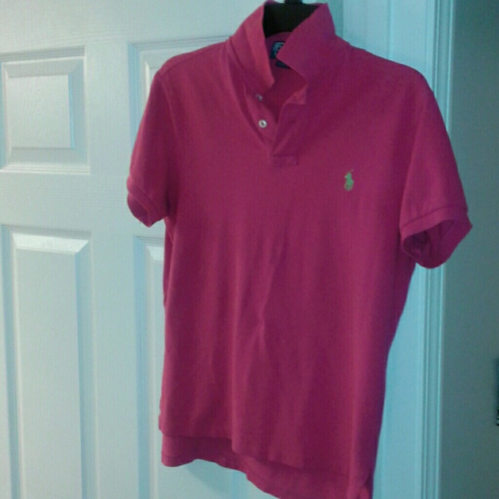 Pink and Green Polo Shirt