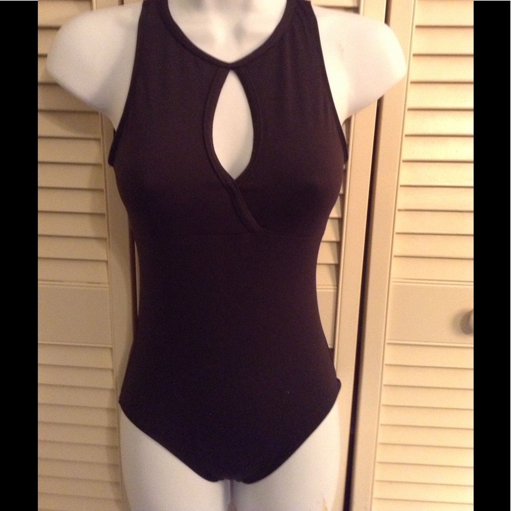 Adult Small AinslieWear black leotard lace detail