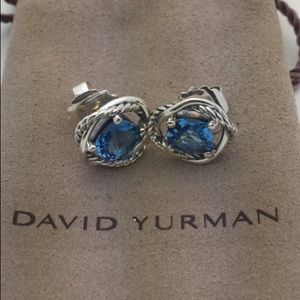 David Yurman blue topaz infinity earrings