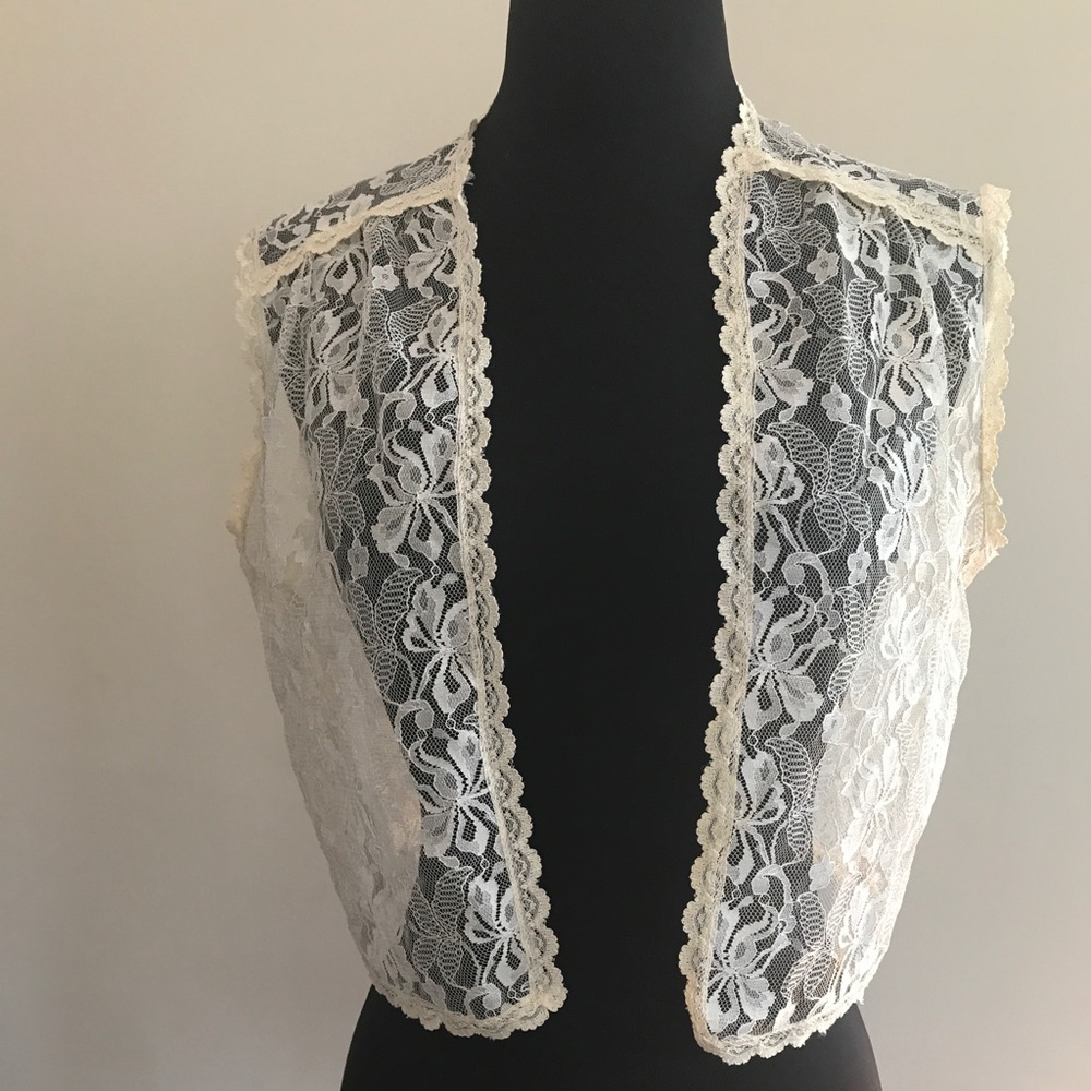 Vintage sheer cropped vest