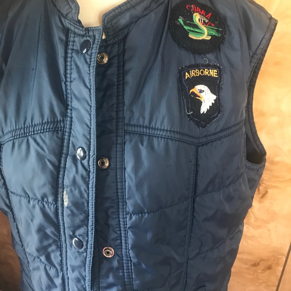 Vintage 80's military patch vest
