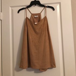 Tan suede tank