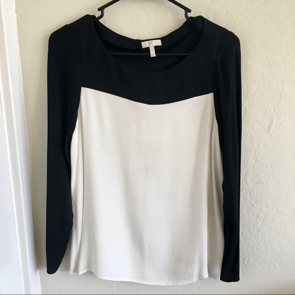 Joie Aliso color block crepe top
