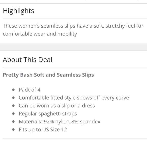 New! 4PK Seamless Camisole Dress - Picture 5 of 5