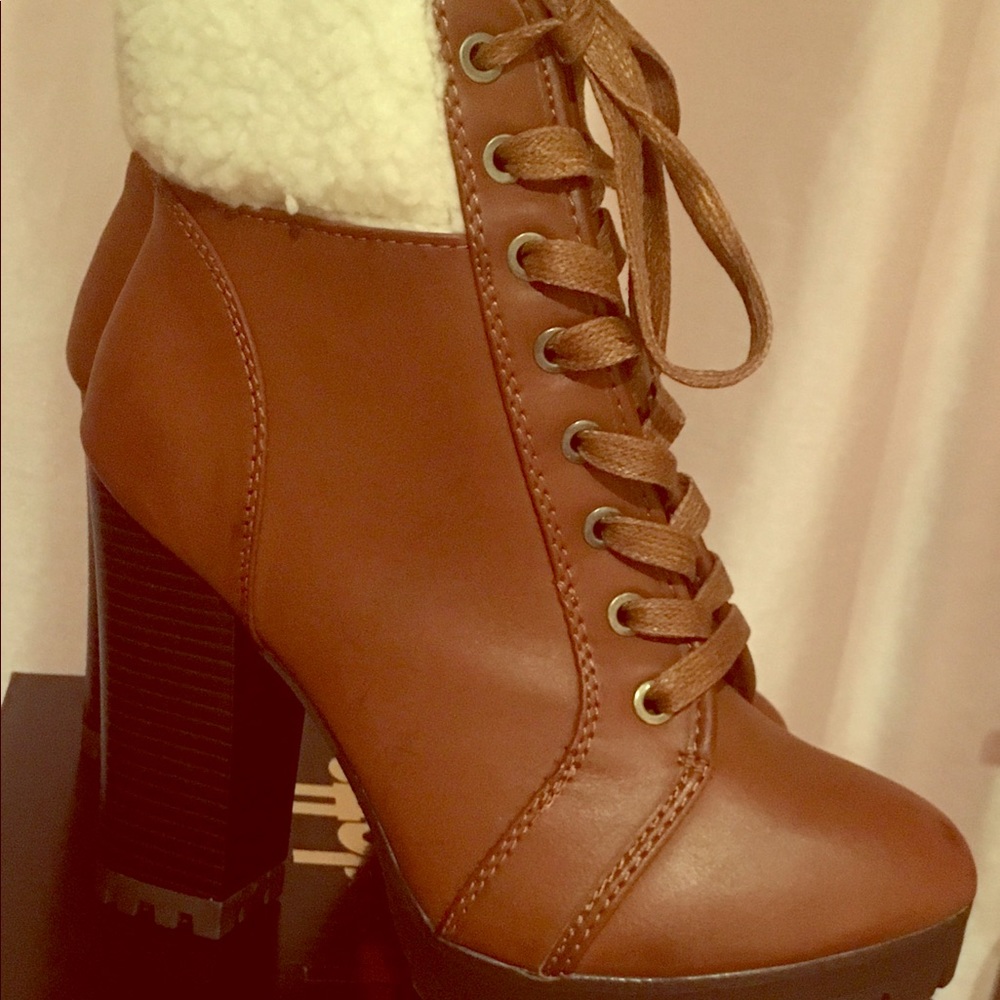 Bamboo Brand Brown LaceUp Brown Boots