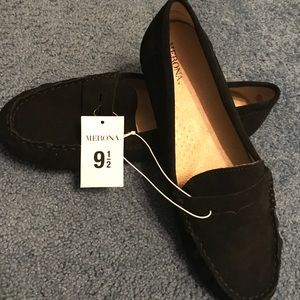 Black loafers