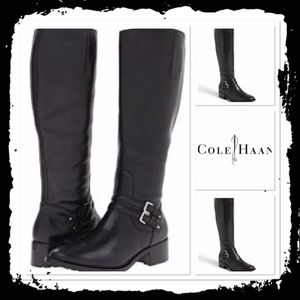 Amazing Cole Haan Dover Black Boots with Buckle