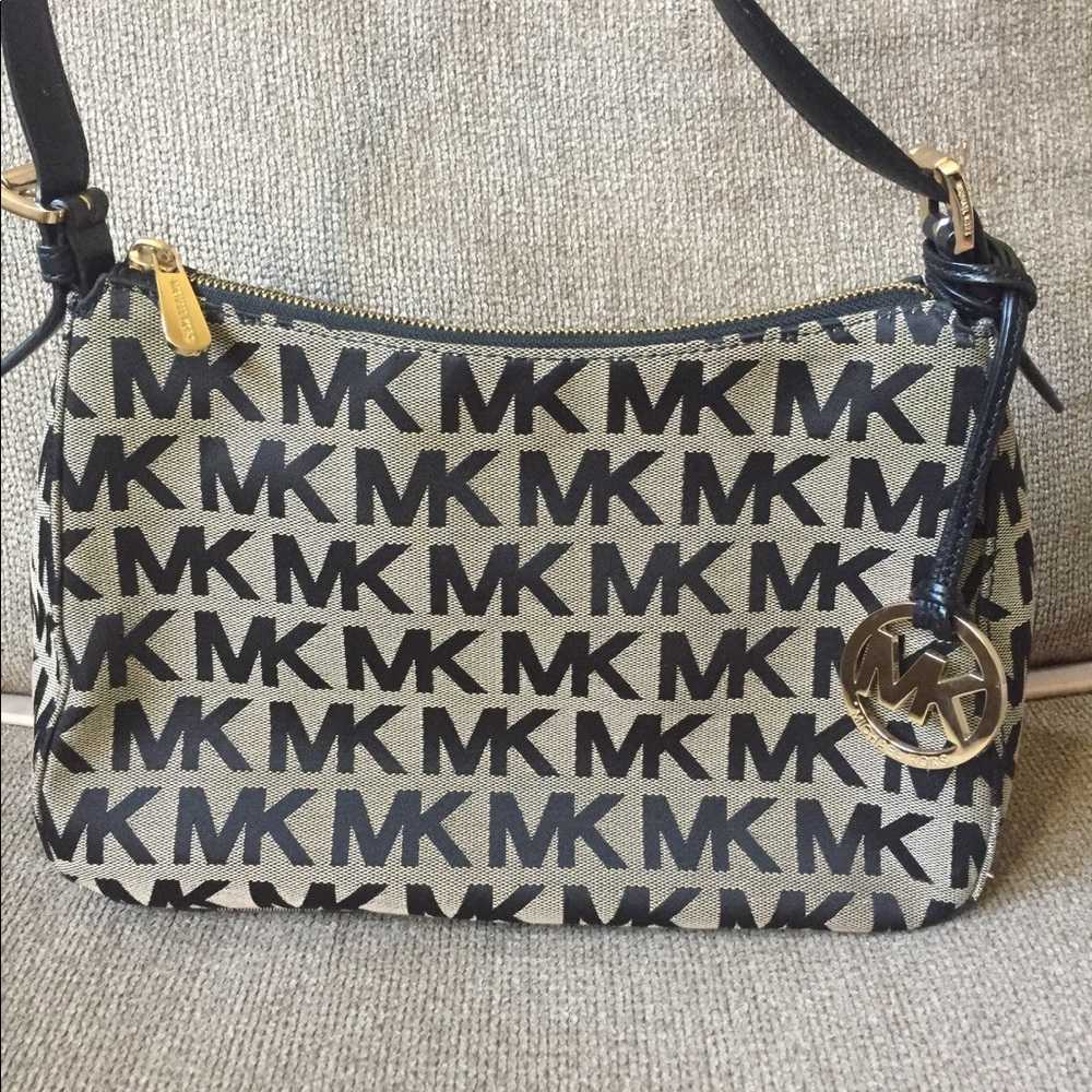 Michael Kors Purse Handbag Black and Tan